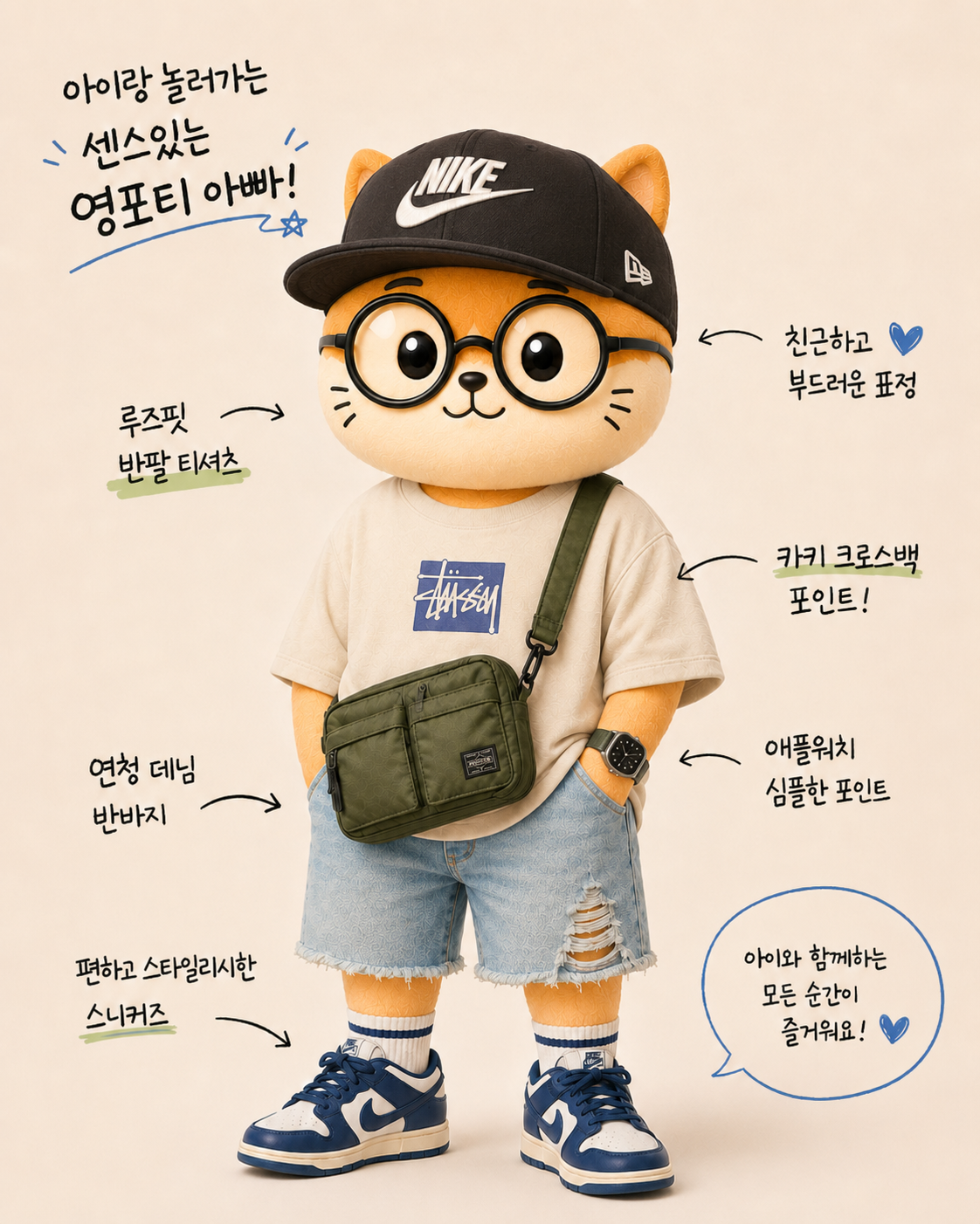 뀨니아빠 캐릭터 로고